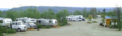 A panorama of the Chicken Gold Camp - Chicken, Alaska