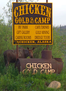 Entrance to the Chicken Gold Camp - Chicken, Alaska